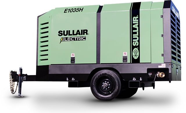 Compresseur d'air portable électrique Sullair E1035, côté non-contrôleur