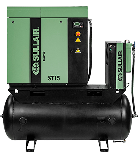 Compresor de aire para taller ShopTek ST15 de Sullair, sistema de aire de alto rendimiento
