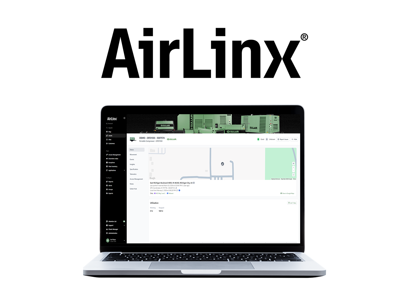 AirLinx on Computer Screen 