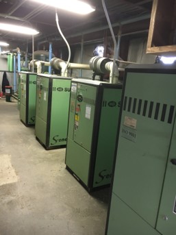 Sullair S-energy lubricated rotary screw air compressors are vital in the forestry industry