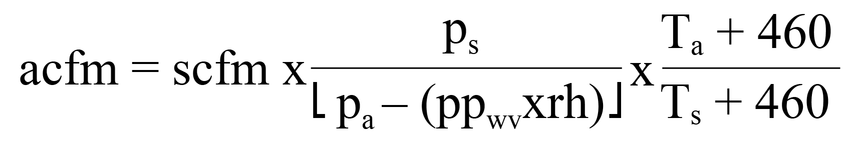 scfm-to-acfm equation