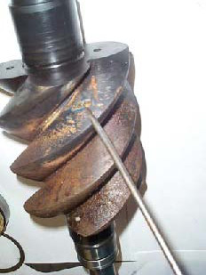 Oil free air end with coating degradation