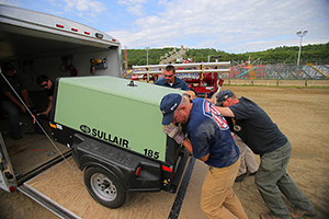 Sullair 185 portable air compressor used for punkin chunkin