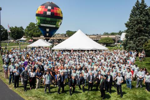 Sullair employees at the one year celebration event