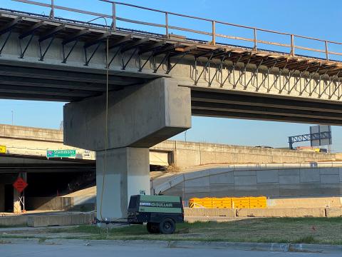 Utilisation de l’air comprimé dans demolition et les travaux sur les tabliers de pont