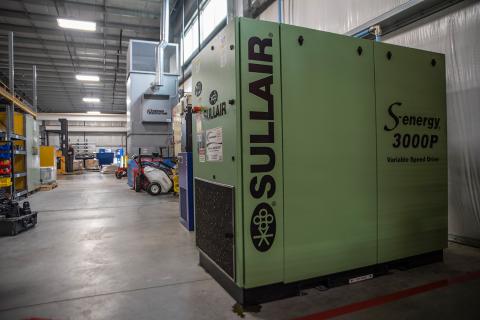 Installation of a Sullair 3000P Sullair S-energy 3000P Variable Speed Drive compressor
