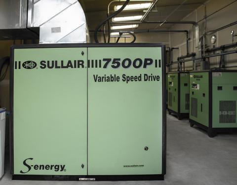Example Sullair oil flooded compressed air system