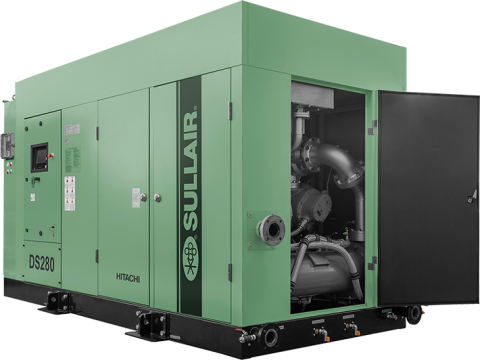 Sullair DS280 oil free industrial rotary screw air compressor