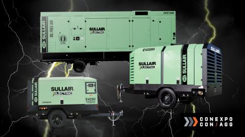 The Sullair OFE1550, Sullair E425H, and Sullair E1035H will be on display at ConExpo 2026.