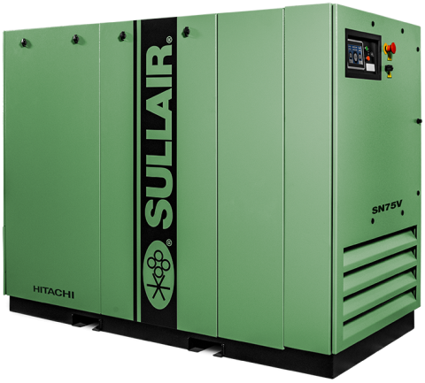 Compresseur d'air à vis rotative industriel Sullair SN75V
